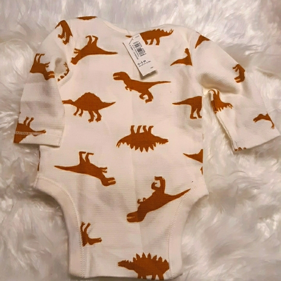 New with tags ☆OLD NAVY☆ Newborn Thermal Dinosaur Bodysuit☆ - Picture 8 of 12
